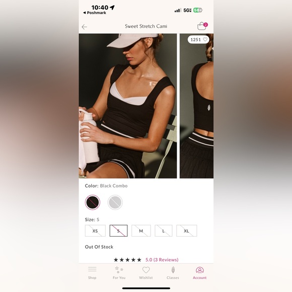 FP Movement| ‘Sweet Stretch’ Black Cami Crop Tank Top - Picture 5 of 5